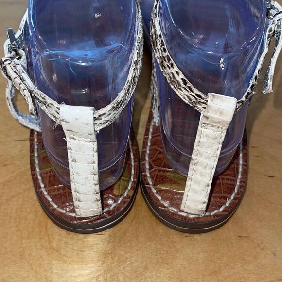 Sam Edelman Womens Leather Snakeskin Strap Wrap Flat Sandals Tan Size 9.5 - Picture 5 of 10